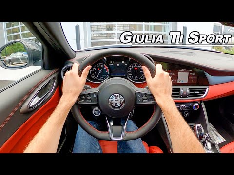 The Feisty Sport Sedan You Missed -2020 Alfa Romeo Giulia Ti Sport AWD POV Drive (Binaural Audio)