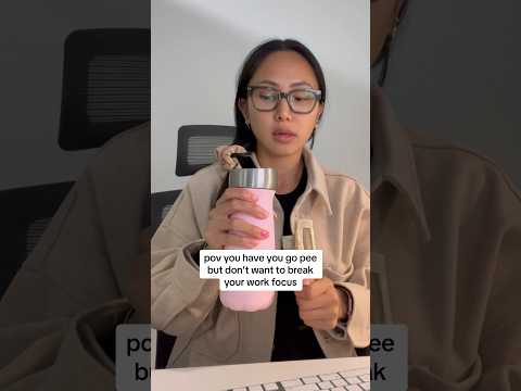 POV you have to go pee and hold it 😳💦 #officelife #smallbusiness