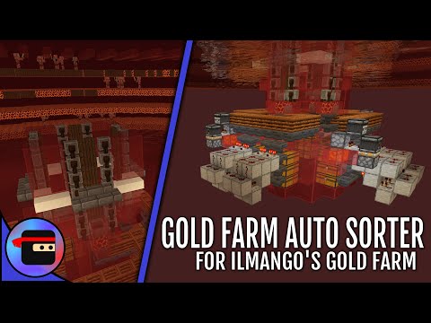 Item Sorter & Sword Burner for Ilmango's Gold/XP Farm! | Minecraft Redstone Tutorial