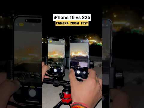 iPhone 16 vs Samsung S25 Moon Zoom Test 🔥 #s25 #iphone16 #16vss25 #iphpne16vssamsungs25