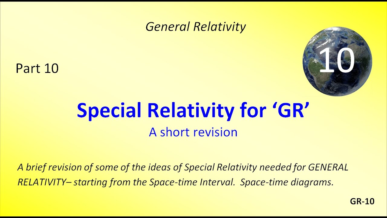 Special Relativity – A Short Revision Using Space Time Diagrams