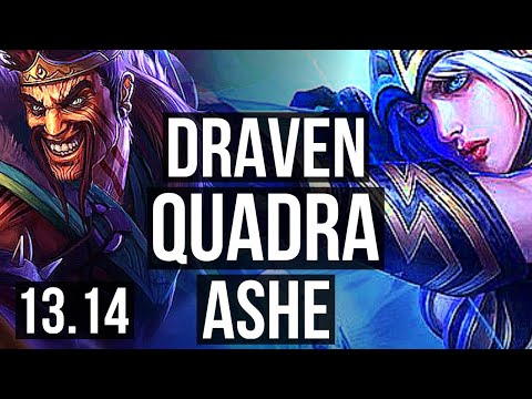 DRAVEN & Pyke vs ASHE & Thresh (ADC) | 12/1/4, Quadra, Legendary | KR Grandmaster | 13.14