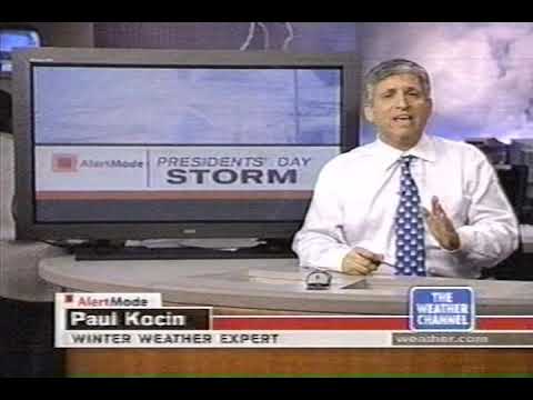 Weather Channel clip with Local Forecast 3PM-4PM Monday February 17 2003 - Presidents Day Storm 2