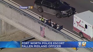 Fort Worth Police Escort Fallen Midland Officer