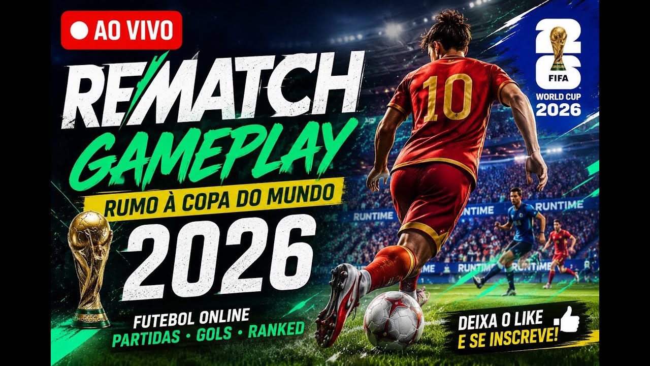 🔴 AO VIVO | REMATCH GAMEPLAY ⚽ COPA DO MUNDO 2026 CHEGANDO! FUTEBOL ONLINE E RANKED