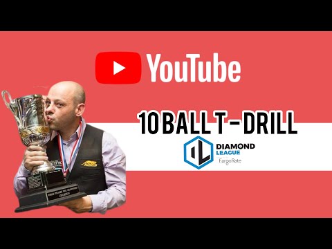 10 - ball T drill | DIAMOND POOL LEAGUE BY FARGO RATING drill of the month
