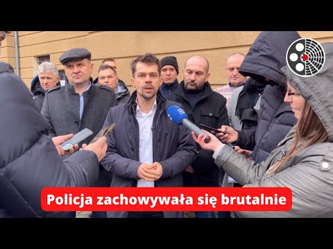 Michał Kołodziejczak Jesteśmy w Lublinie. Policja zachowywała się brutalnie wobec działaczy AGROunii
