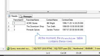 Delete a row from a table: SQL Training by SQLSteps