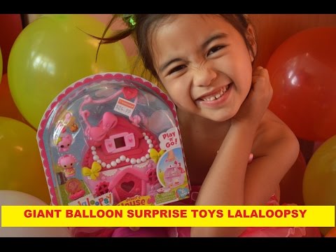 HUGE Balloons Surprise Toys Ever Lalaloopsy Jewel's House Tinies Kids Balloons and Toys Video