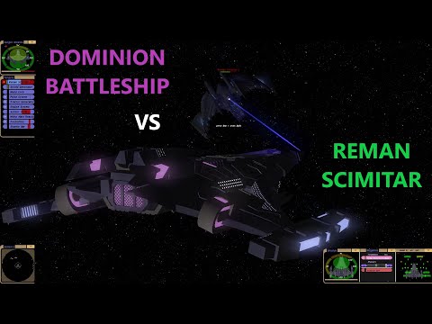 Dominion Battleship VS Reman Scimitar | Viewer Request | Star Trek Bridge Commander Battle |