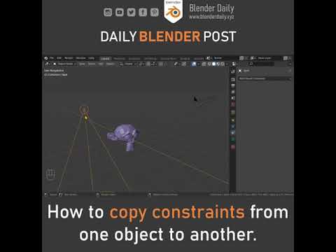 How to Copy Constraints in Blender