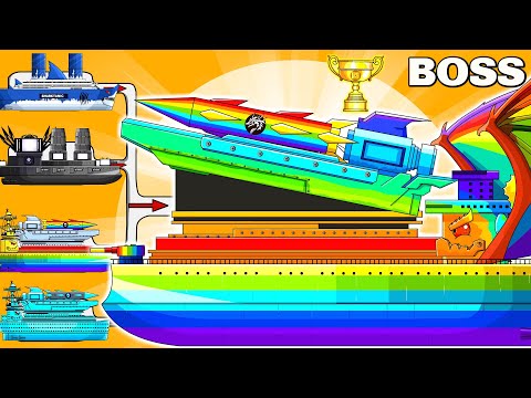 MEGA BOSS: LEVIATHAN RAINBOWTANIC  vs MEGA TANK - Cartoons about tank/Nina tank cartoon