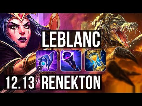 LEBLANC vs RENEKTON (MID) | 1.2M mastery, 4/3/15 | KR Challenger | 12.13