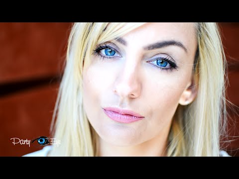 Blue Colour Contact Lenses PartyEye BT AQUA for Dark & Light Eyes / niebieskie soczewki kolorowe