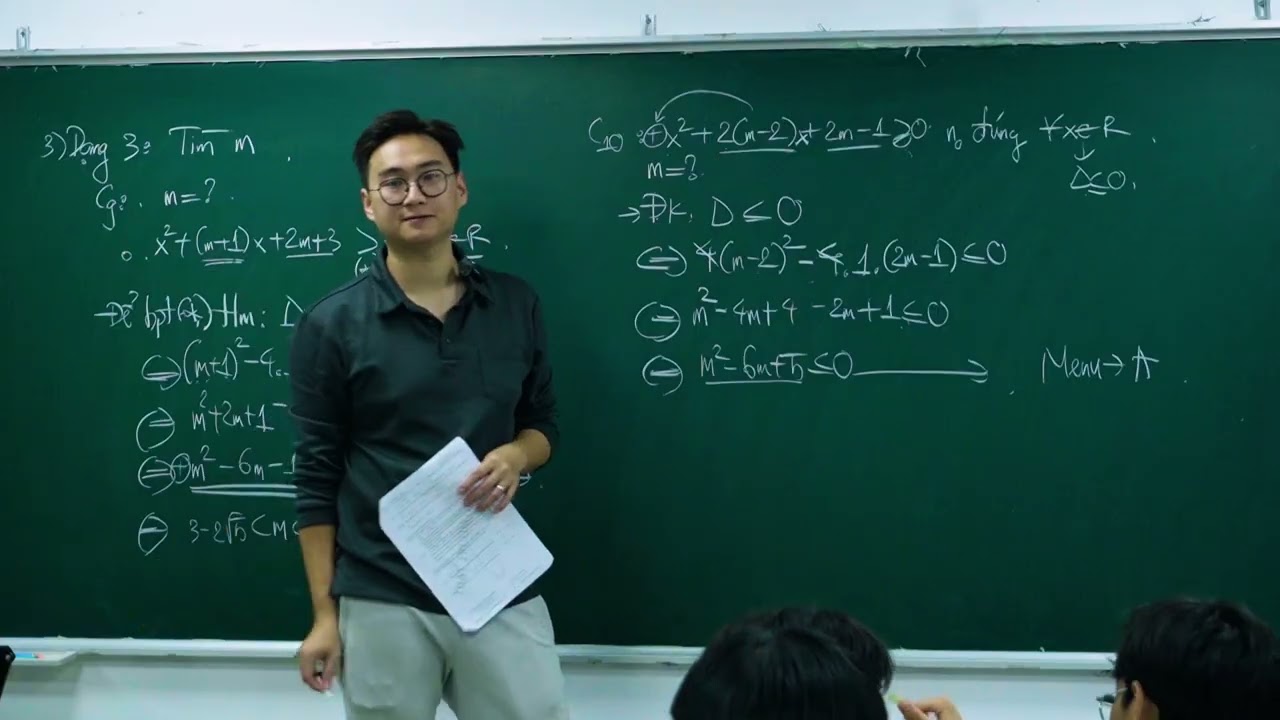 DẤU TAM THỨC BẬC HAI BUỔI 2 (BÀI TOÁN CHỨA M)