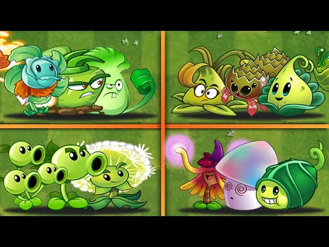 Random 4 Team 3 Plants Battles POWER-UP - Who Will Win? - PvZ 2 Team Plants