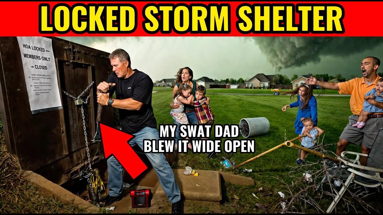 HOA Locked the Storm Shelter Before Tonight’s Tornado — My Ex‑SWAT Dad Blew the Door Off