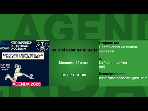 Agenda du 16 mars 2026