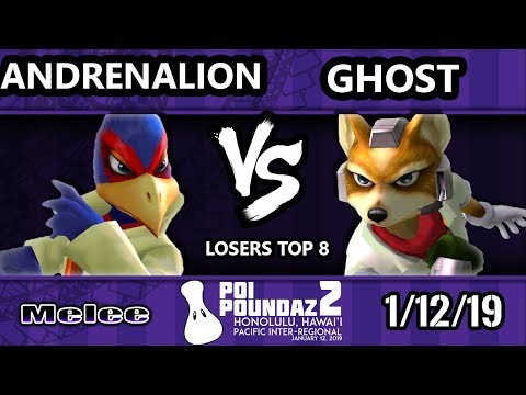 Poi Poundaz 2 - Ghost (Fox) Vs. Andrenalion (Falco) SSBM Singles Losers Top 8