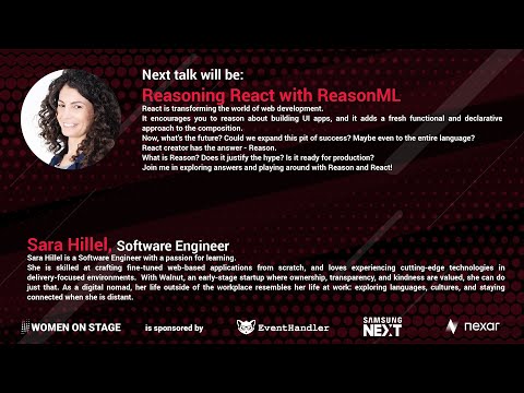 Sara Hillel - Reasoning React with ReasonML