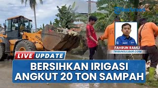 Pemerintah Kecamatan Wonomulyo Angkut 20 Ton Sampah dari Saluran Irigasi Sawah Kiriman Pasar Induk