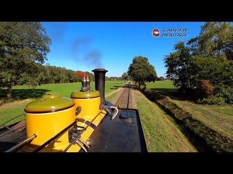 🇧🇪 Cab Ride 1925: A Belgium Steam Train: Haaksbergen - Boekelo MBS Museum Buurtspoorweg 30/9/2018