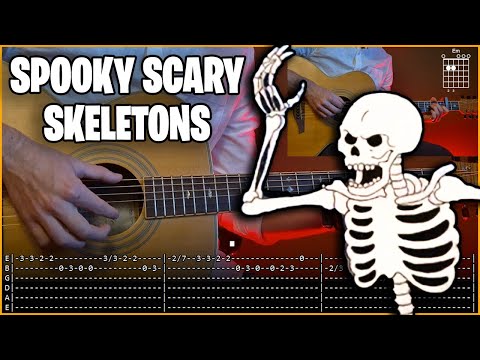 [TABS + CHORDS] Spooky Scary Skeletons | Fingerstyle Guitar