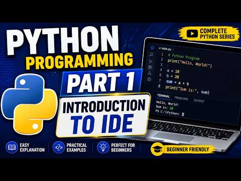 Python Programming Tutorial Part 1 Introduction To Ide Integrated Development Environment