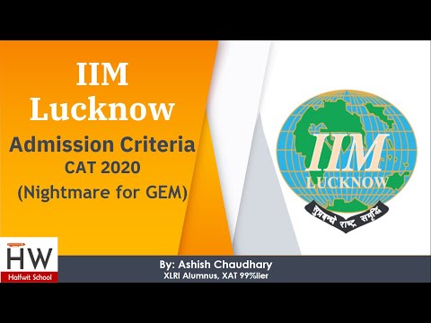 IIM Lucknow admission criteria || CAT 2020
