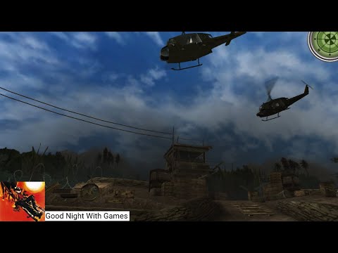 You are on an American Military Base in The Vietnam War, Heli Sounds, Soldiers Talking, Artillery.