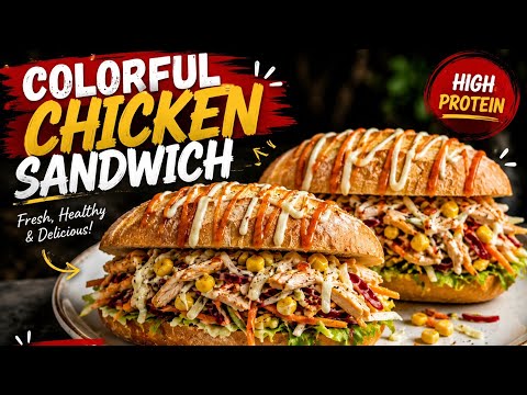 Colorful Chicken Salad Sandwich | Easy Homemade Recipe