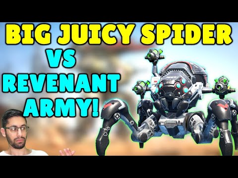 LOL The BIG JUICY SPIDER VS Army Of Revenants! Max Level MK3 Arachnid INVADER Gameplay War Robots WR