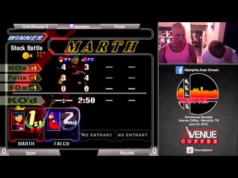 Grindhouse 6 - Ippo(marth) vs Myztek(falco) SSBM