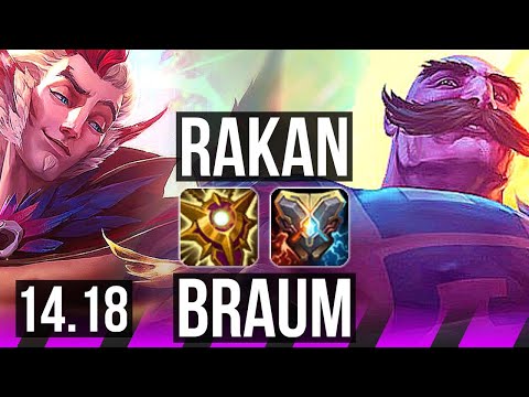 RAKAN & Kai'Sa vs BRAUM & Miss Fortune (SUP) | Rank 7 Rakan, 1/3/24 | EUW Challenger | 14.18