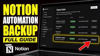 How to backup Notion task automation outputs with export jobs - Full Guide