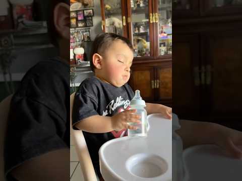 He's sleeping on the chair!