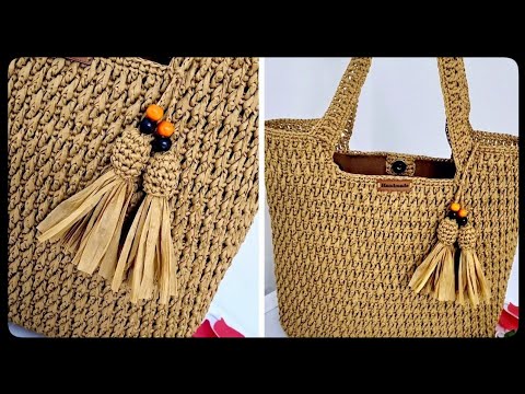 Rafya ipinden omuz cantasının yapılışı