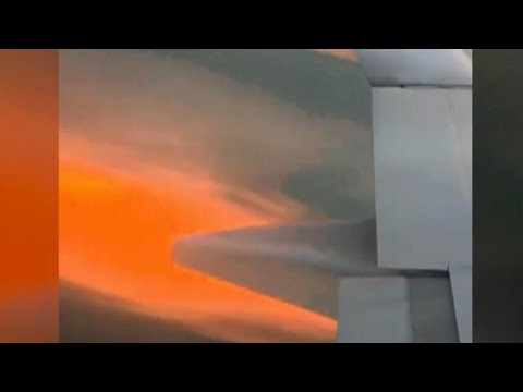 Video shows flames erupting from plane's engine before emergency landing in South Carolina