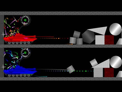 The Tank Battle 2 - Team Battle - Marble Race in Algodoo