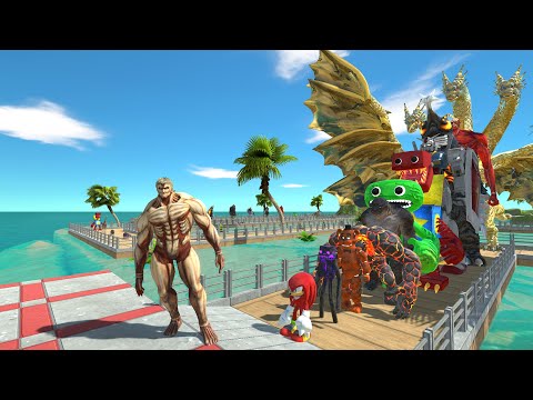 Armored Titan vs Ghidorah OASIS DEATH RUN - Animal Revolt Battle Simulator