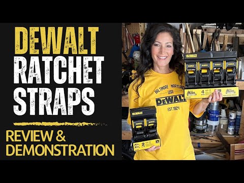 DEWALT RATCHET STRAP TIE DOWNS, UNBOXING, INSTRUCTIONS, DEMO HOW TO PUT TOGETHER SECURE ENDS & STORE
