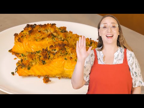 Lachs mit Safranbutter-Panko-Kruste