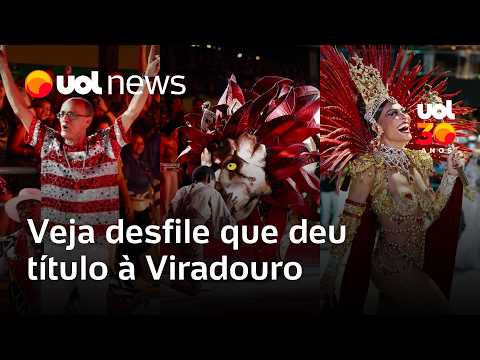 Viradouro é a campeã do Carnaval 2026 do RJ: veja o desfile que homenageou Mestre Ciça