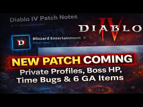 NEW PATCH COMING - Private Profiles, Boss HP, Time Bugs & 6 GA Items