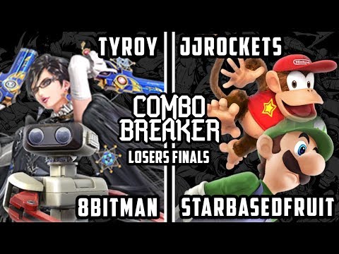 Combo Breaker 2017 Smash 4 - tyroy & 8Bitman vs JJROCKETS & Starbasedfruit - Wii U Doubles LF