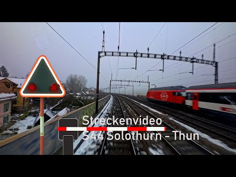 Führerstandsmitfahrt / cab ride S44 Solothurn - Thun