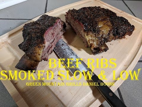 Beef Ribs, Smoked 11+ Hours, Green Mountain Grills Daniel Boone