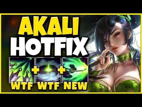 FIRST TIME HOTFIX AKALI GAMEPLAY (NEW BEST BUILD) IS SHE STILL BROKEN? - League of Legends