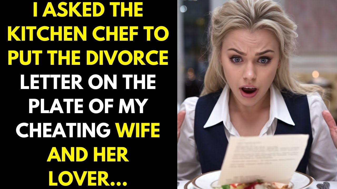 I asked the chef to put the divorce letter on the plate of my cheating wife and her lover...