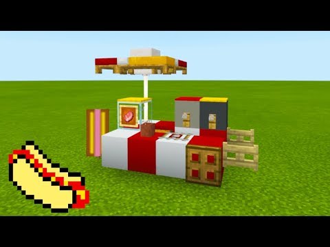 Minecraft Tutorial: How To Make A Hot Dog Stand "2019 City Tutorial"